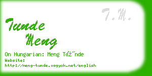 tunde meng business card